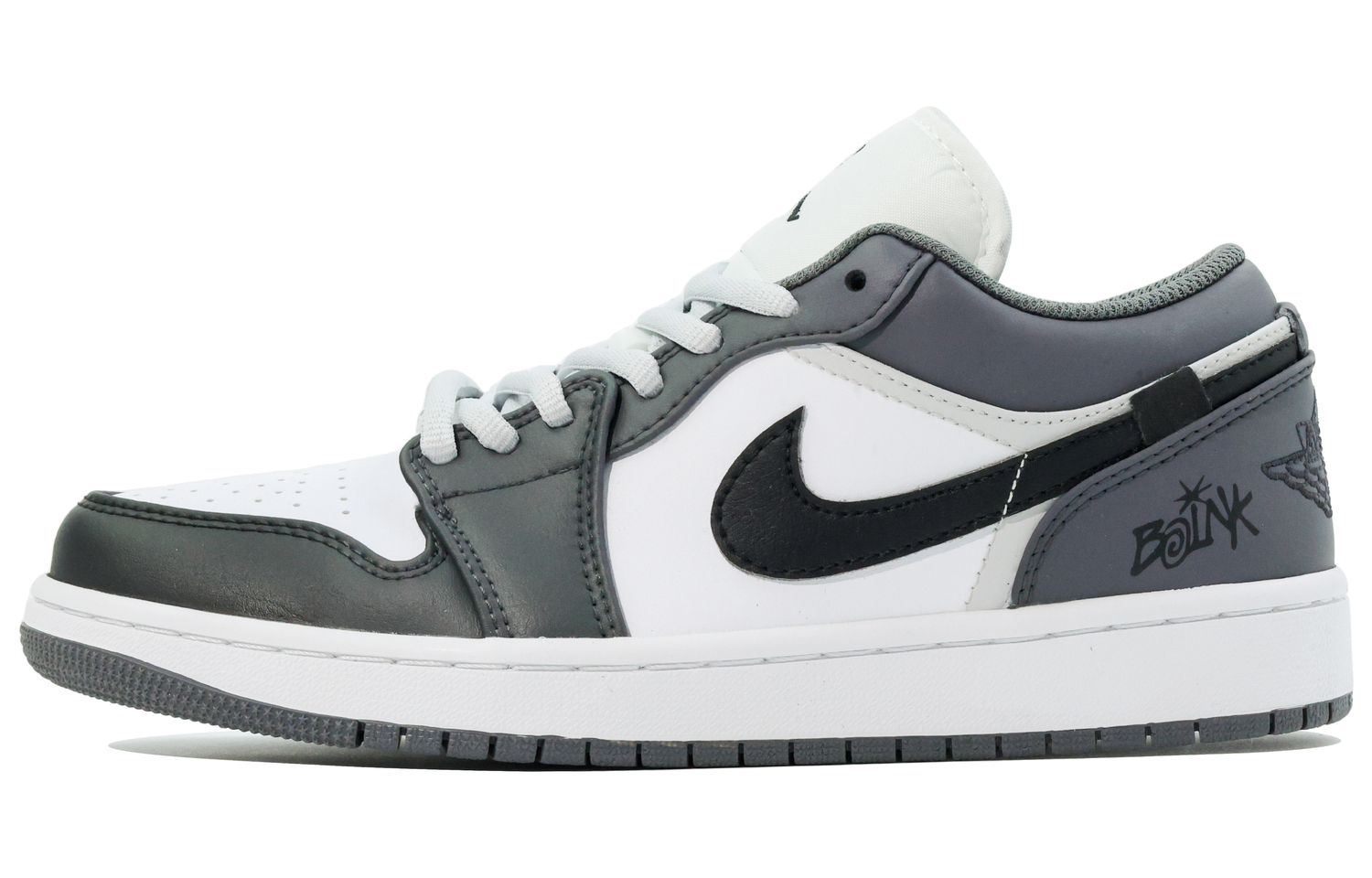 

Nike Air Jordan 1 Легкие Лоу-топ Скейтборд Кроссовки Унисекс Черный Белый - Черный, цвет Black