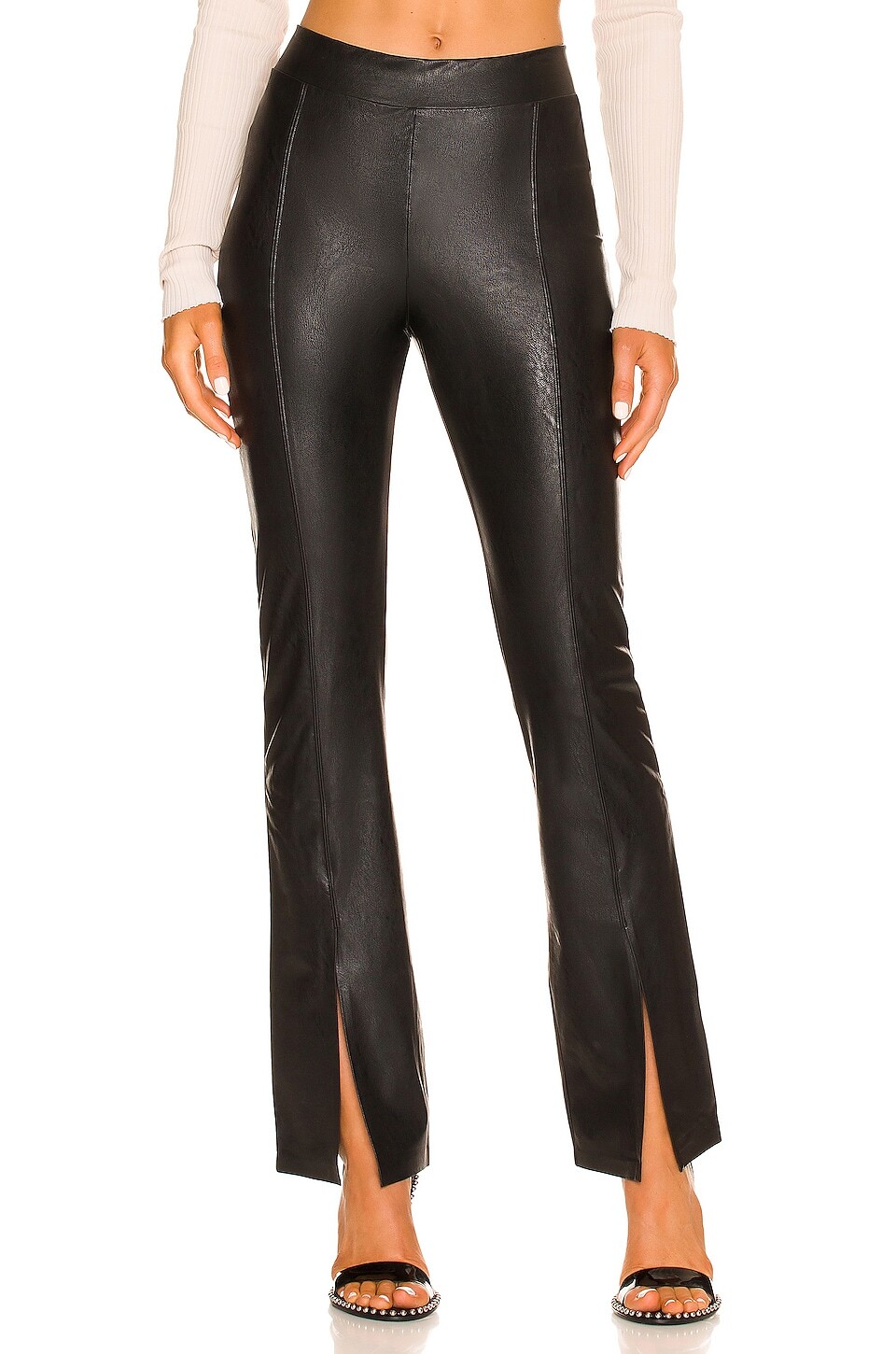 

Брюки Commando Faux Leather Split Front, черный
