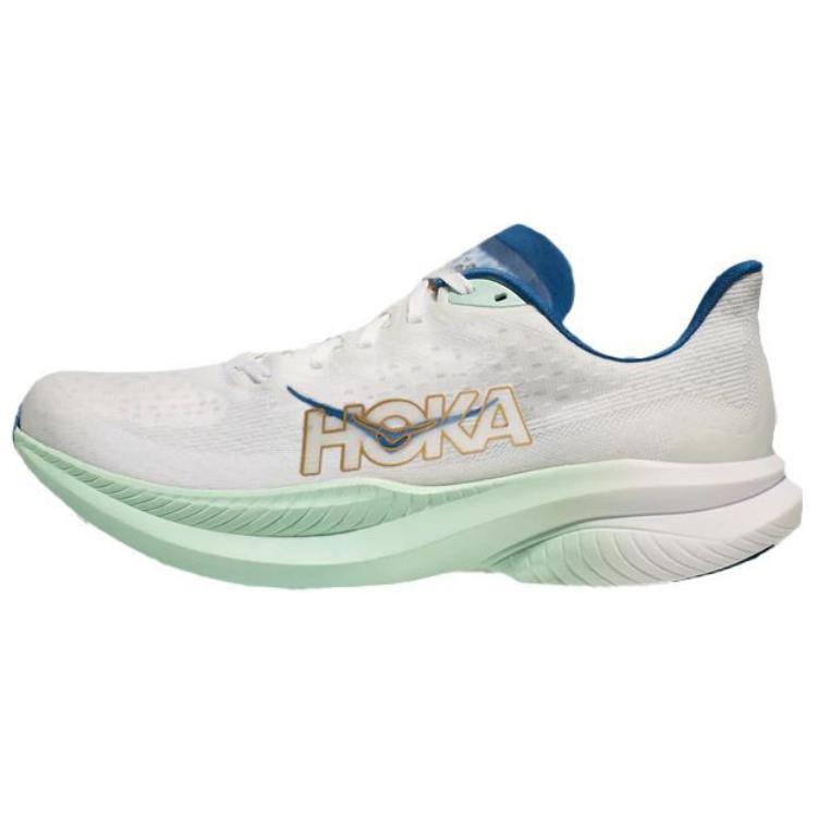 

HOKA ONE ONE Кроссовки MACH 6 износостойкие, дышащие, легкие, низкие, мужские, белые, с широкой посадкой