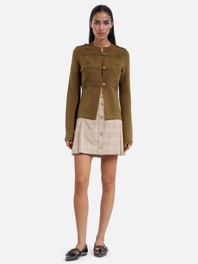 

Кардиган из смесовой шерсти в стиле милитари THE KOOPLES, цвет Kaki