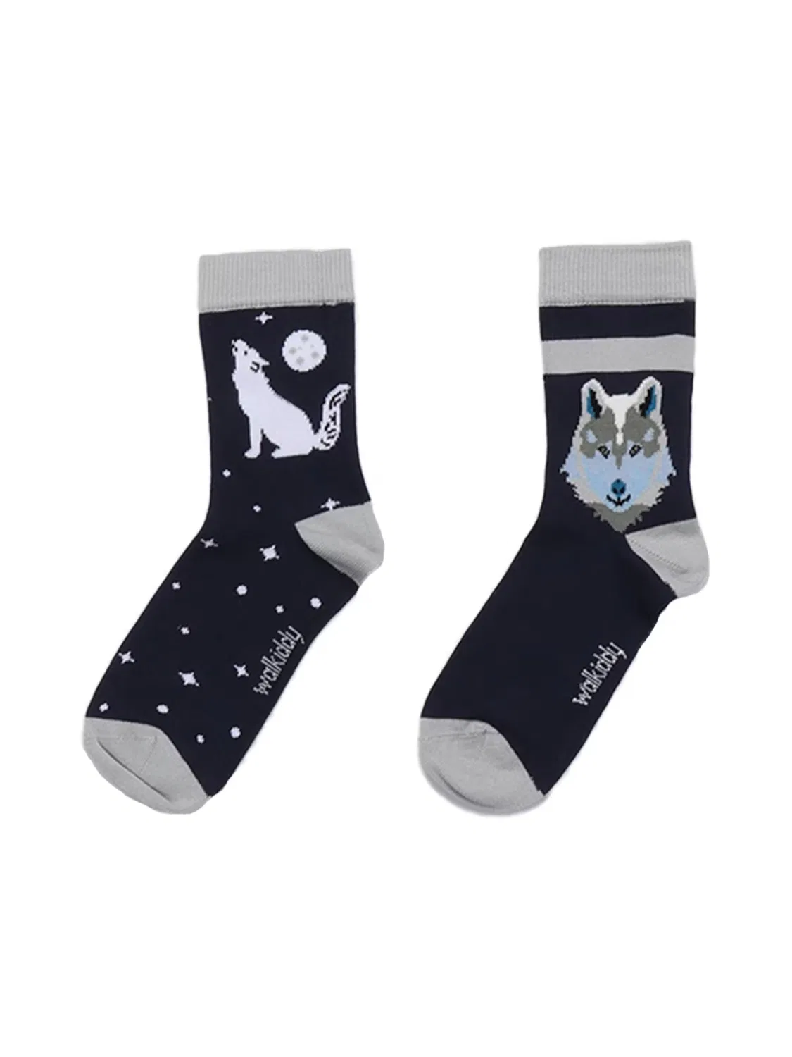 Носки Walkiddy Singing Wolfs Socks темно-синего цвета