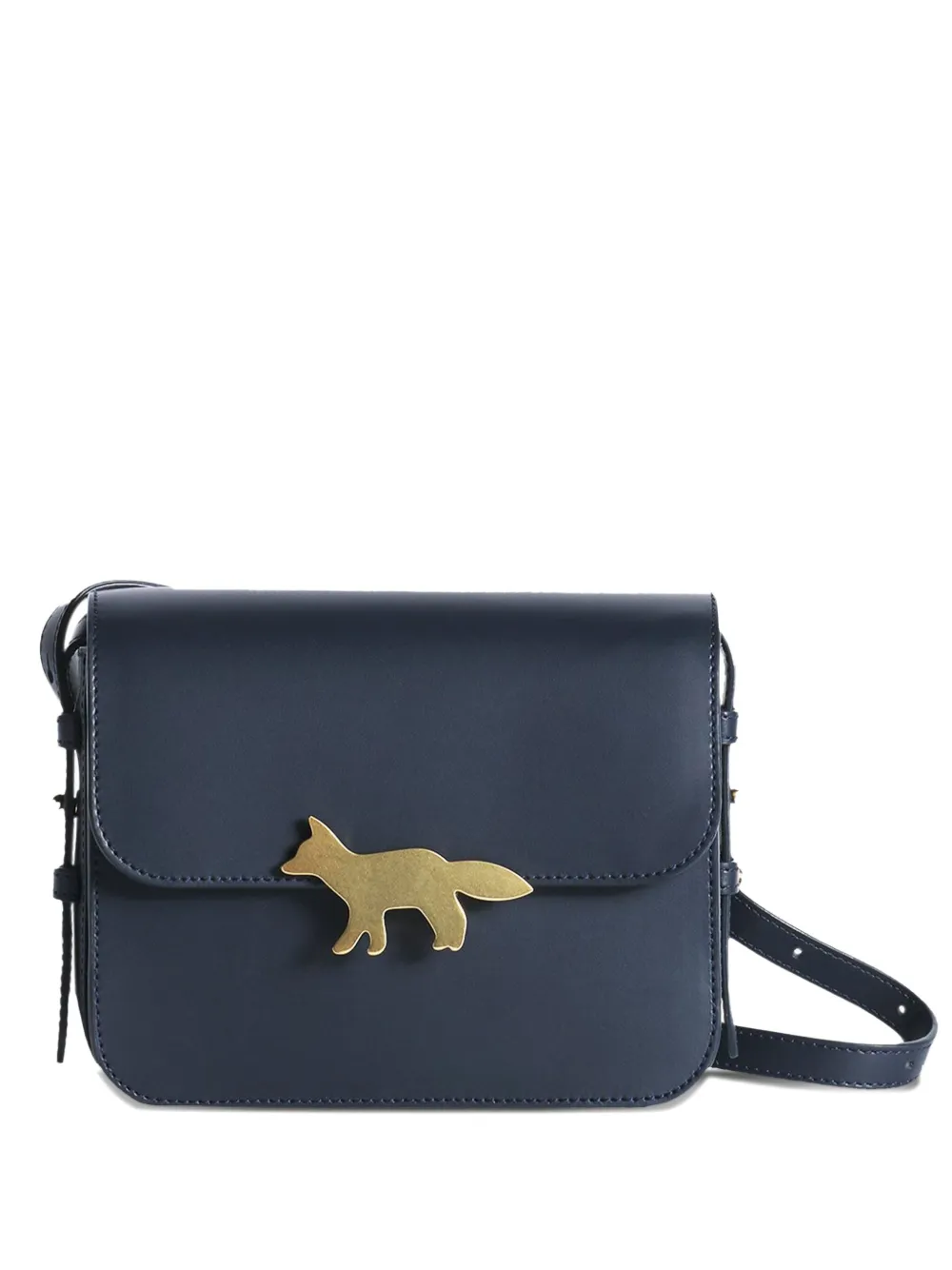 

Мини-сумка из кожи Edie Maison Kitsuné, синий