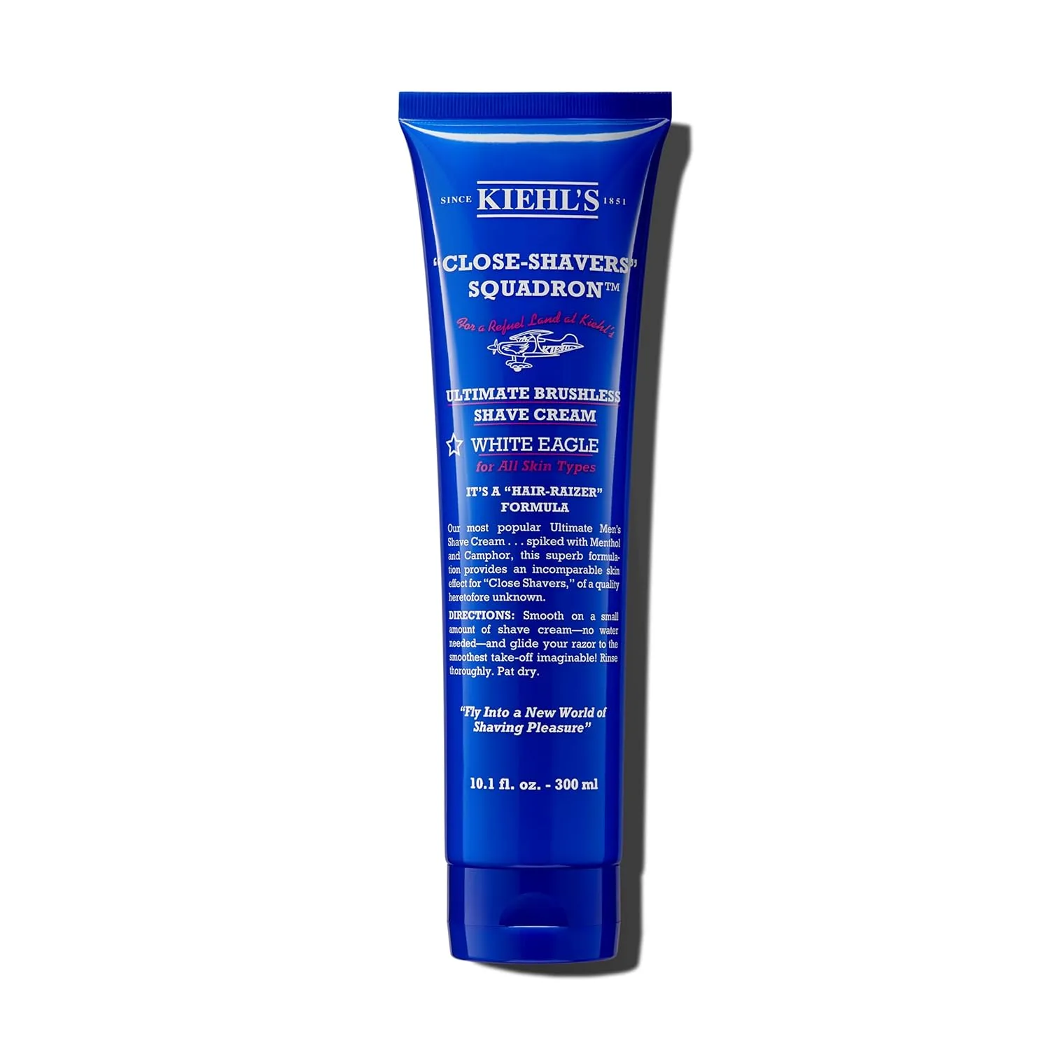 Kiehl's Ultimate Brushless Shave Cream с ментолом White Eagle для всех типов кожи, с ментолом и камфорой, мгновенно освежает и охлаждает, минимизирует раздражение, подготавливает кожу к гладкому бритью 299 мл / 300 мл