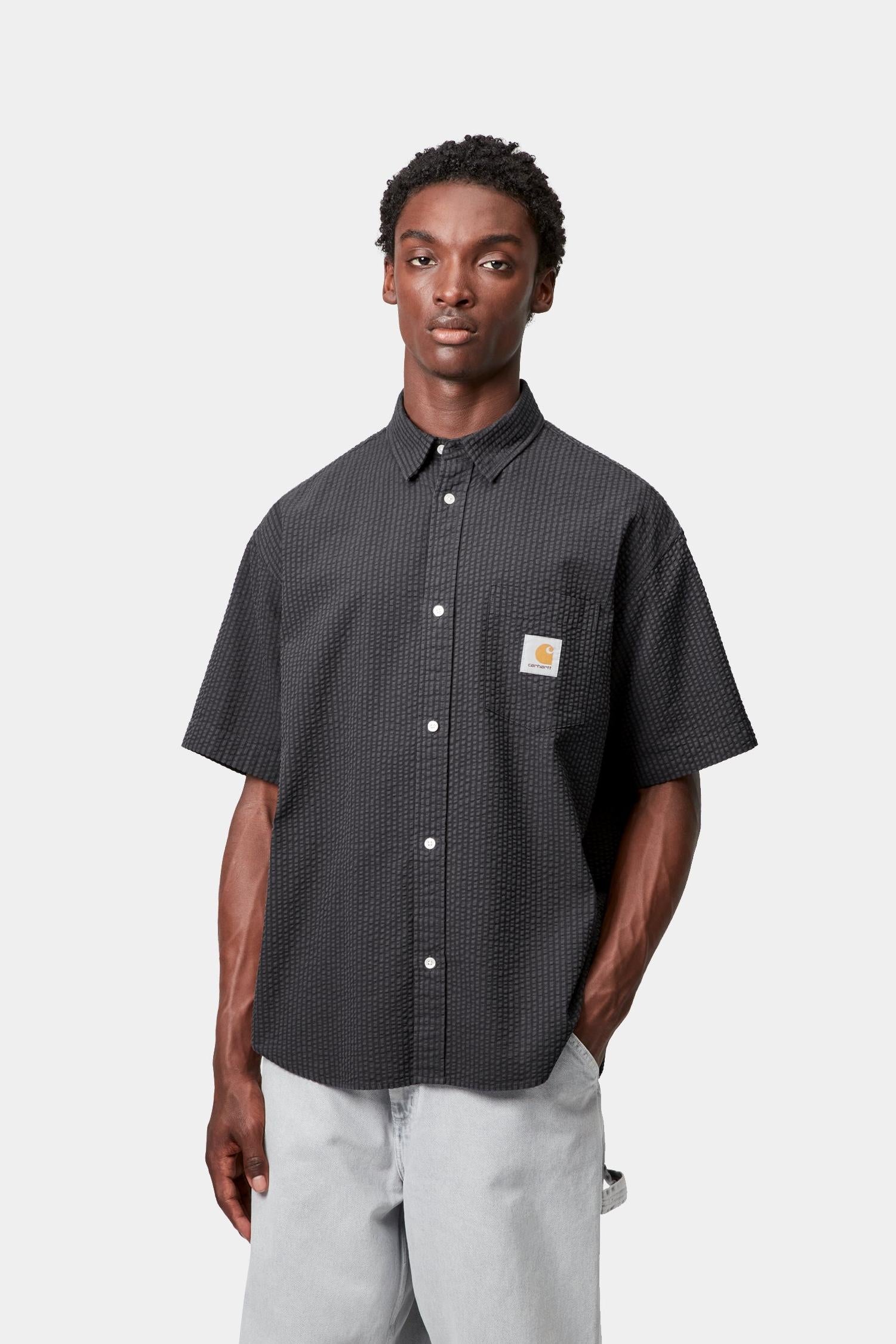 

Рубашка Toland в полоску с коротким рукавом Carhartt, черный