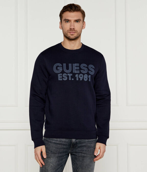 

Толстовка мужская Guess Jeans с принтом, синий