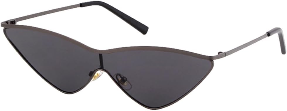 

Винтажные маленькие солнцезащитные очки «кошачий глаз» в форме треугольника, ретро, ​​металлическая оправа, цельные солнцезащитные очки для женщин, черные, UV400 TYUVIVO, C7