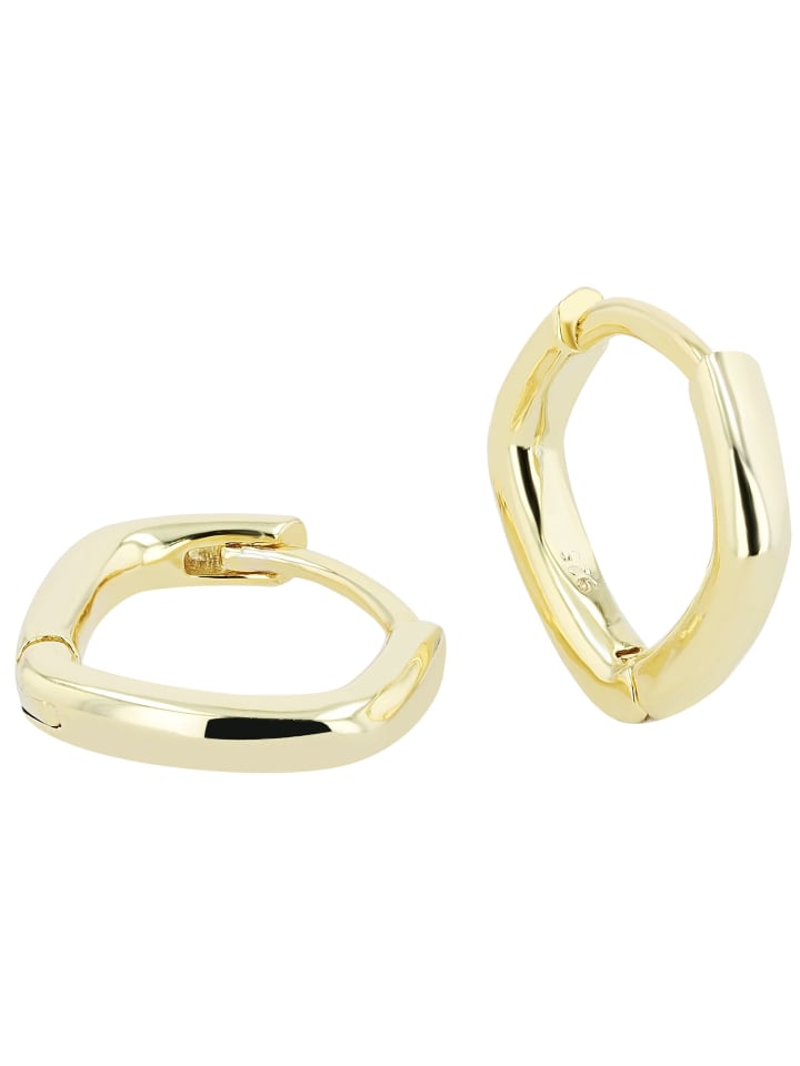 

Adeliás Женские серьги - серьги-кольца на шарнирах из серебра 925 пробы с золотым покрытием