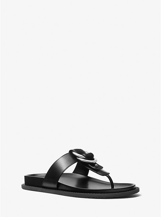 Сандалии из кожи Jaden Michael Kors, черный