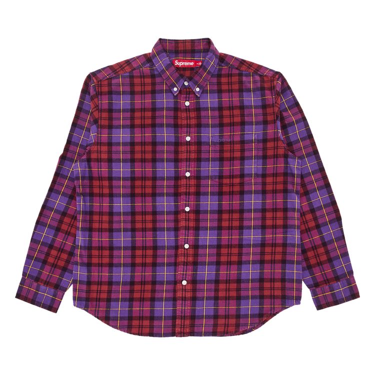 

Рубашка Supreme Plaid Flannel Shirt Purple, фиолетовый