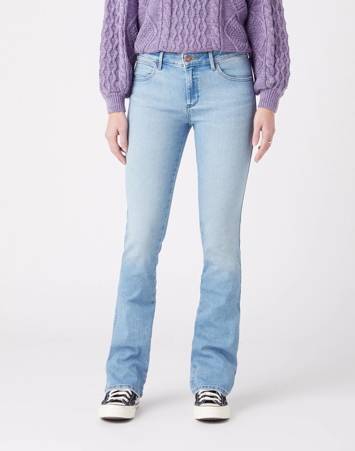 

Джинсы bootcut с эффектом белого шума Wrangler, голубой