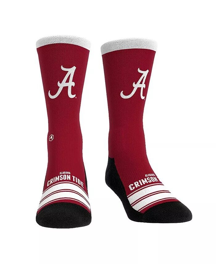 

Носки Rock Em' для мужчин и женщин Alabama Crimson Tide Gametime Stripe Crew Rock 'Em