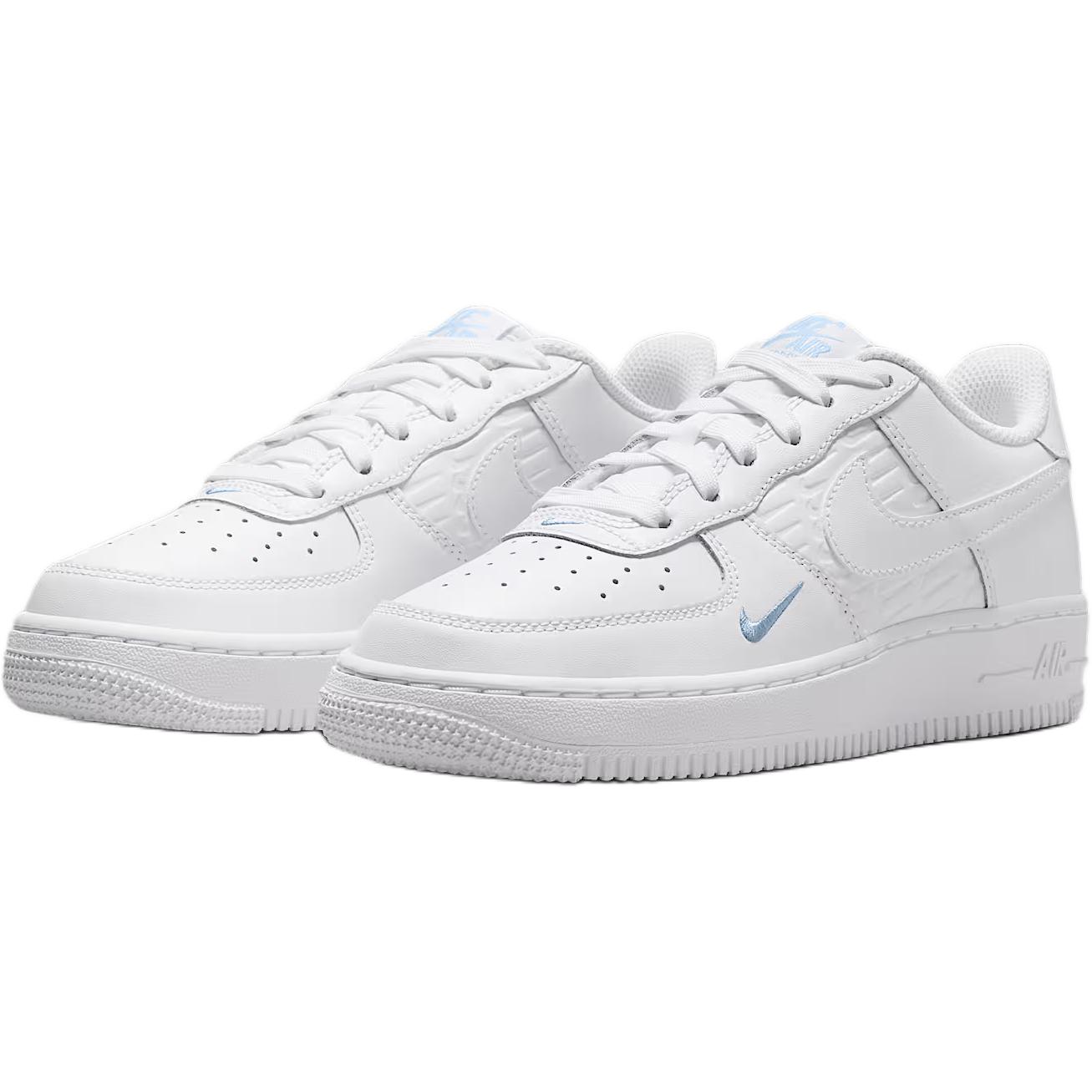 Кроссовки Air Force 1 с амортизацией, износостойкие, низкие, для детей и подростков Nike, белый — фото 3