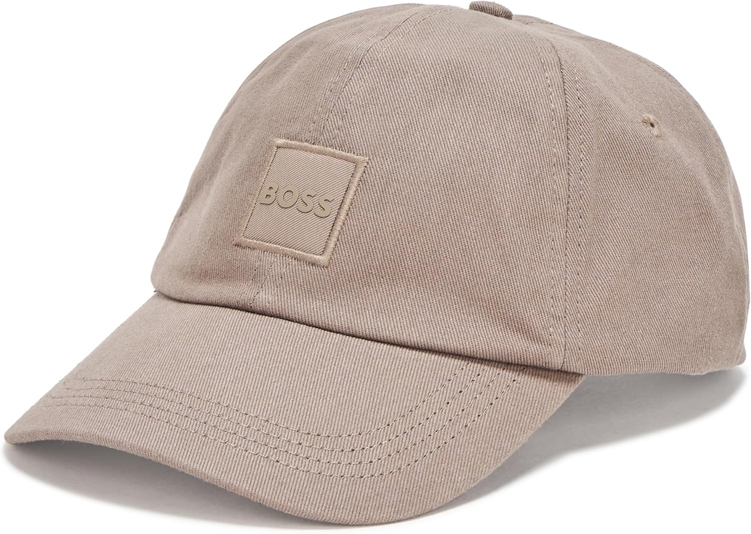 

BOSS мужская тоновая бейсболка с квадратным логотипом из хлопкового твила, Suede Beige