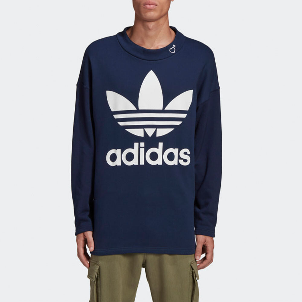 Свитшот Human Made X HUMAN MADE Collaboration для мужчин, студенческий, темно-синий Adidas Originals, темно-синий — фото 3