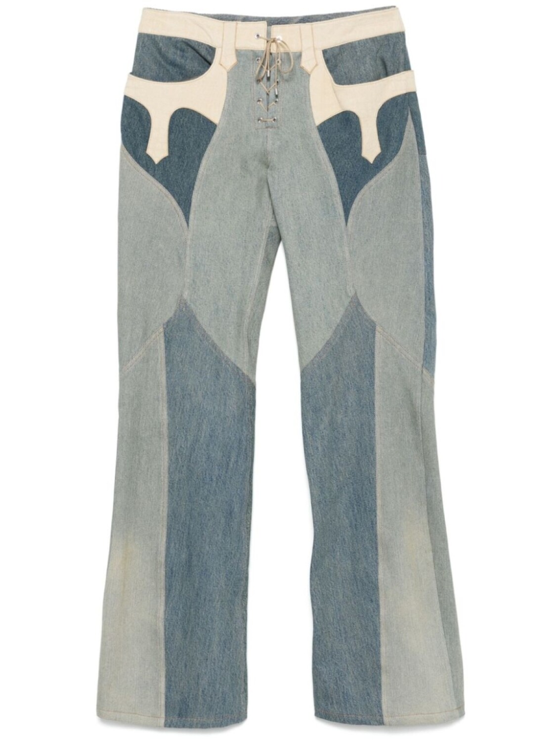 

Расклешенные джинсы Marine Serre, синий