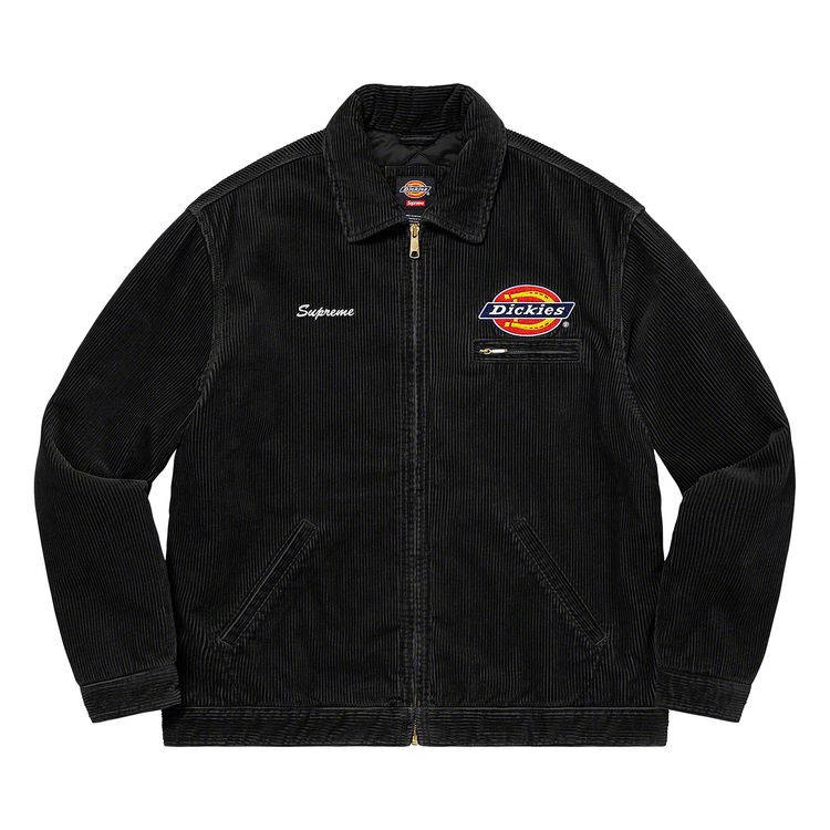 

Куртка Supreme x Dickies Corduroy Work Jacket 'Black', черный