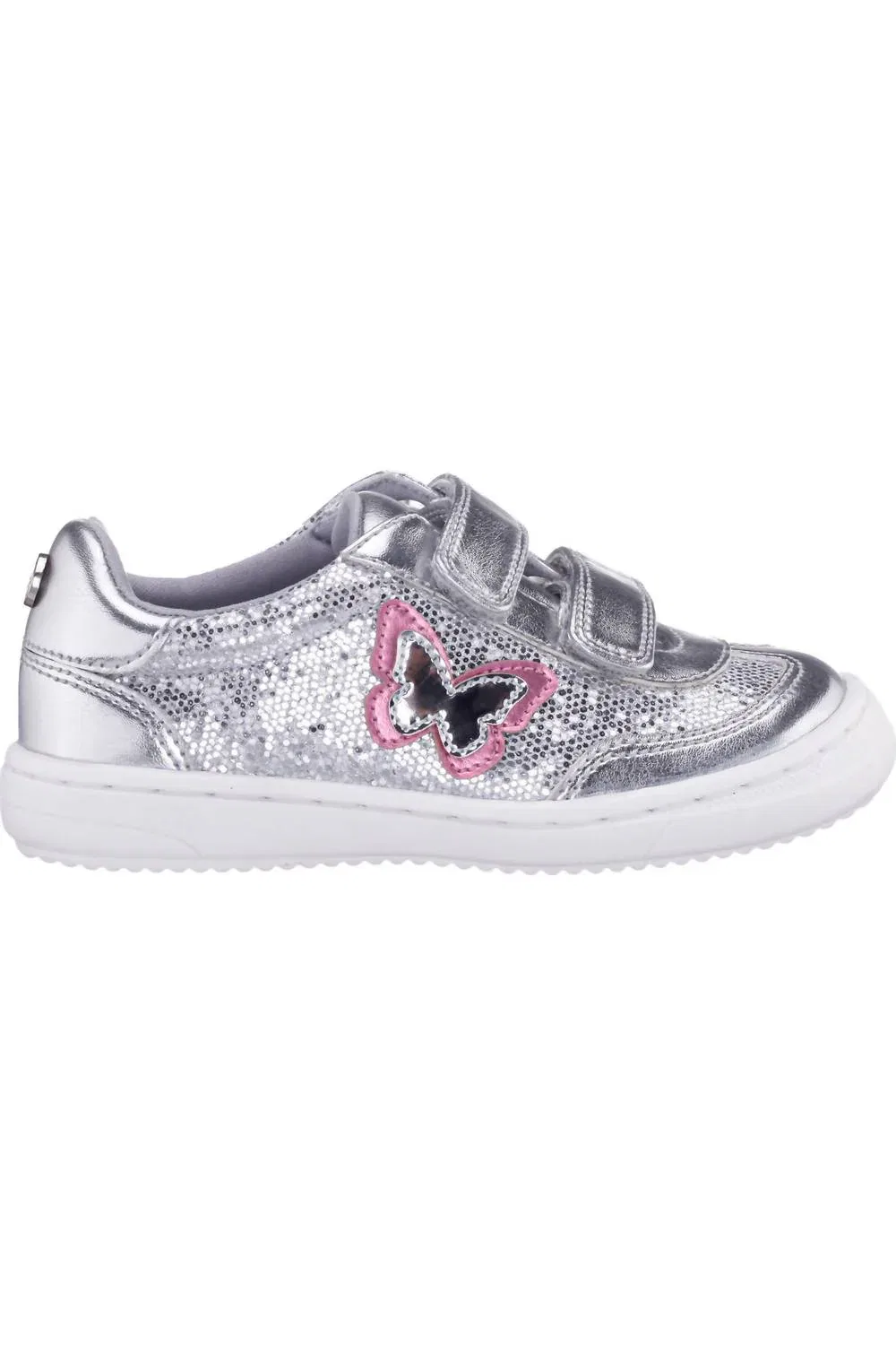 Кроссовки Desty для девочек с серебристыми блестками Nina, Silver Glitter — фото 3
