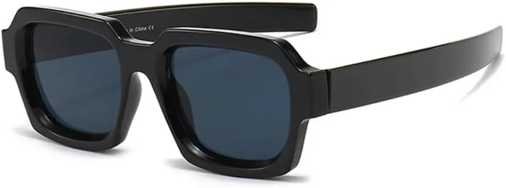 

Солнцезащитные очки для мужчин и женщин - защита UV400 - двухцветные (панк, синий, оранжевый) для занятий спортом на открытом воздухе и вождения DSVIGF, Black Gray