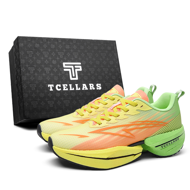 

Кроссовки низкие Thunder And Lightning Collection Unisex Exclusive Box TCELLARS, hurricane желтый (full-length anti-twist carbon plate style)