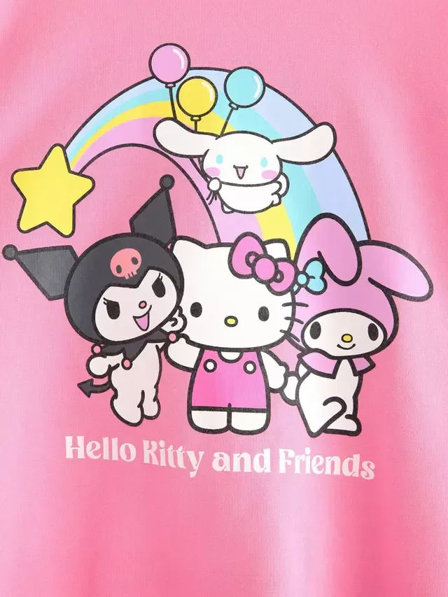 Детский джемпер с круглым вырезом Hello Kitty и ее друзьями Lindex — фото 3