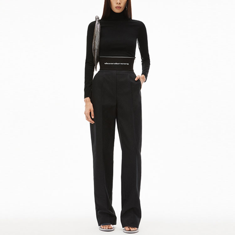 Alexander Wang Женские повседневные брюки черного цвета — фото 4