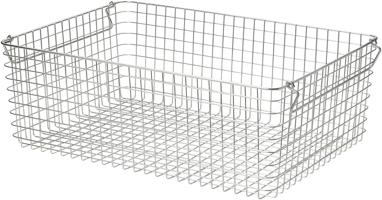 

MUJI 44831519 Проволочная корзина из нержавеющей стали 6, прибл. Ширина 20,1 х Глубина 14,6 х Высота 7,1 дюйма (51 х 37 х 18 см)