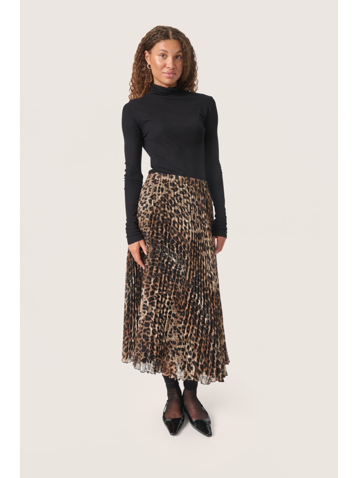 

Soaked in Luxury Юбка SLZakira, прямого кроя, с леопардовым принтом