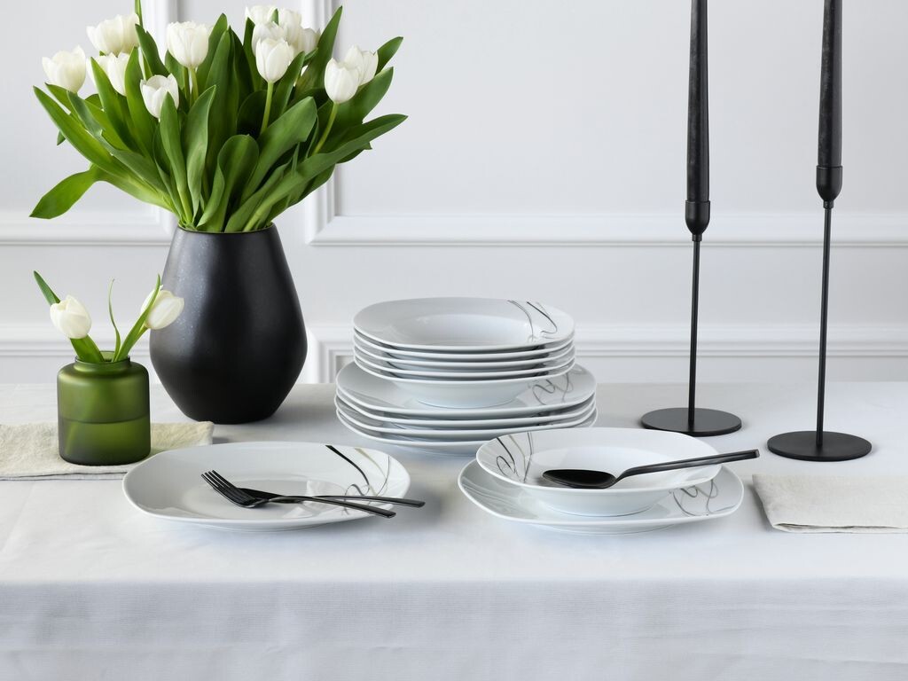 

CreaTable, 19506, Amelie Piazza, обеденный сервиз 12 предметов, фарфор