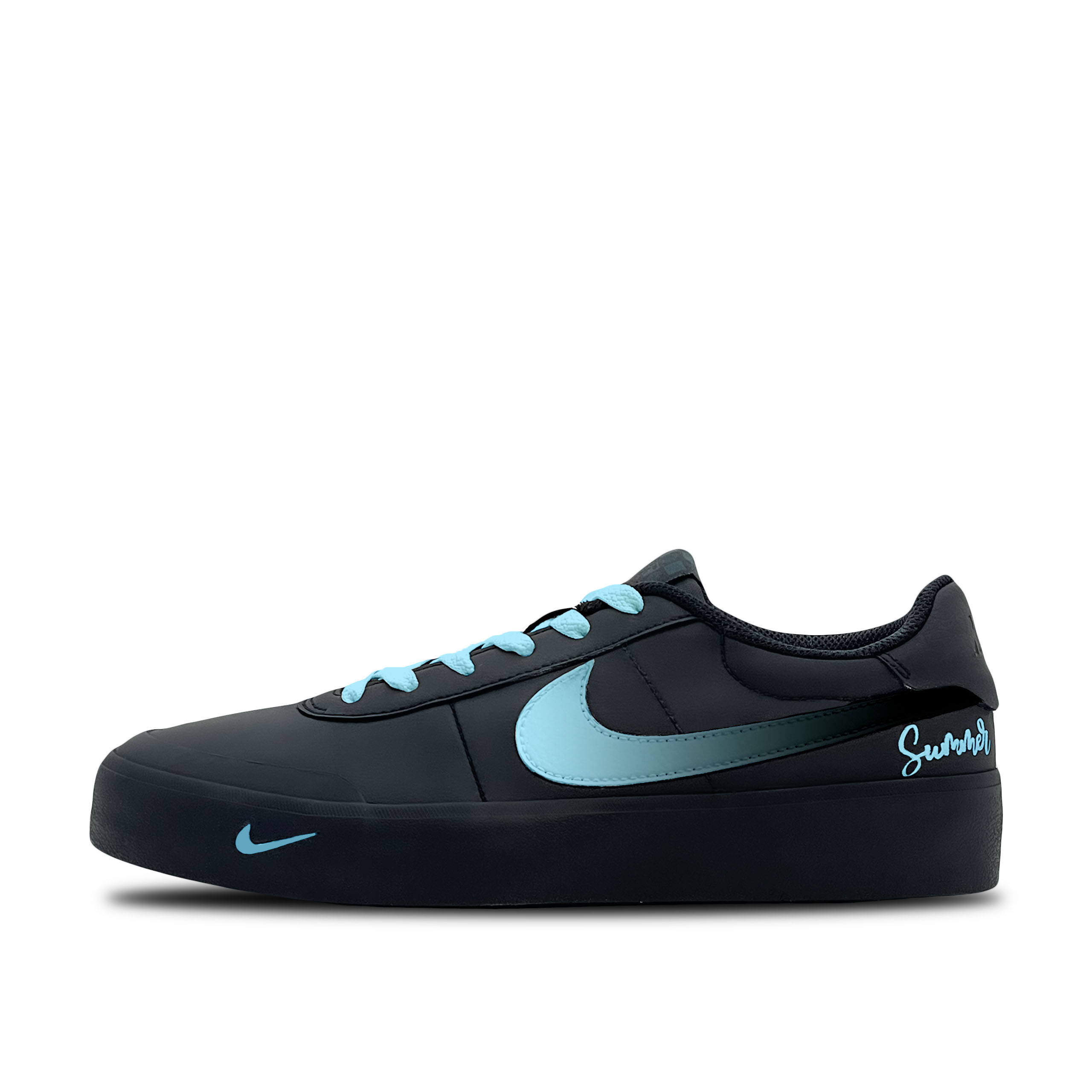 

Nike Кроссовки Court Shot Chasing Light, цвет Ice Blue, износостойкие, низкие, для скейтбординга, мужские, черные