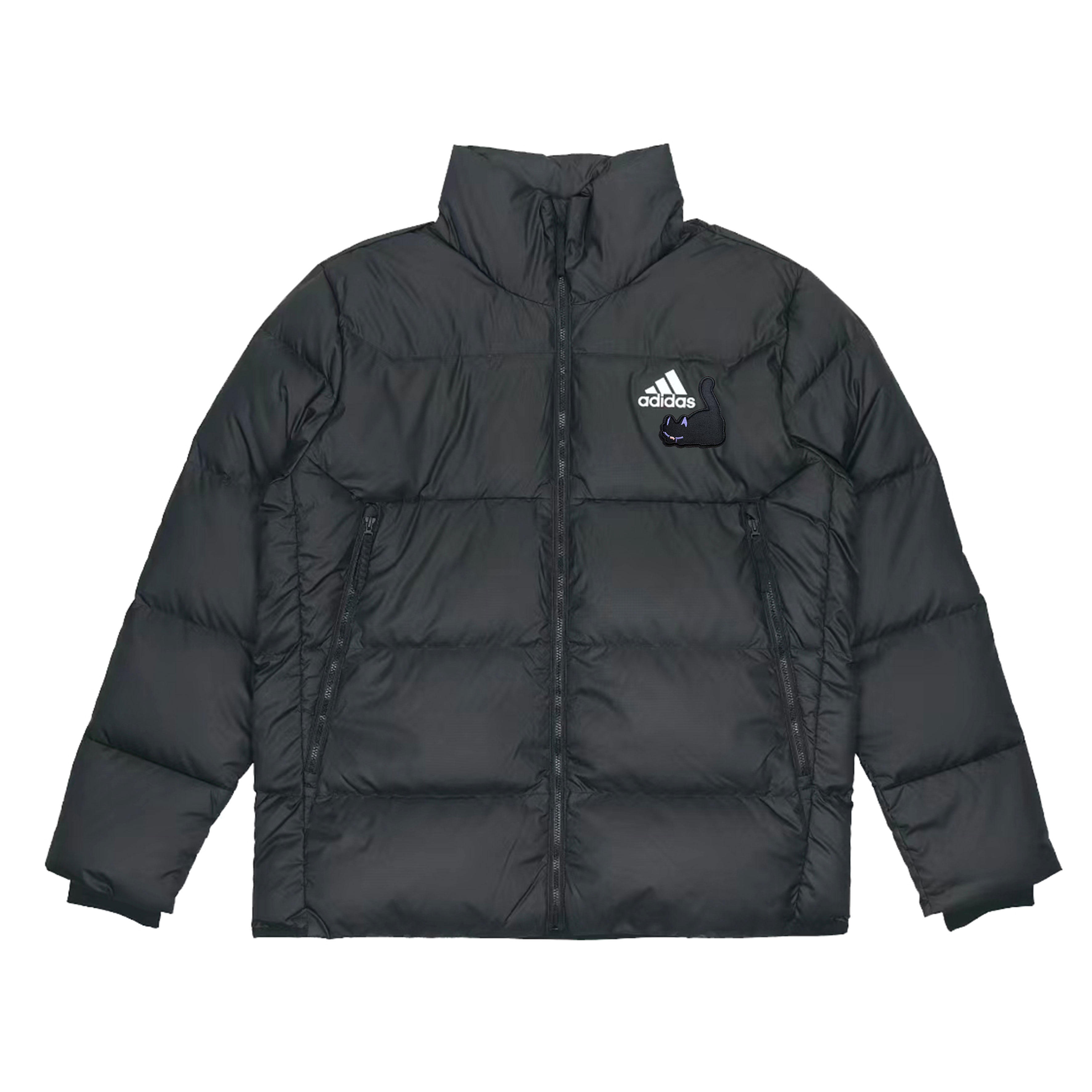 Мужская пуховая куртка с перегородками Adidas, черный