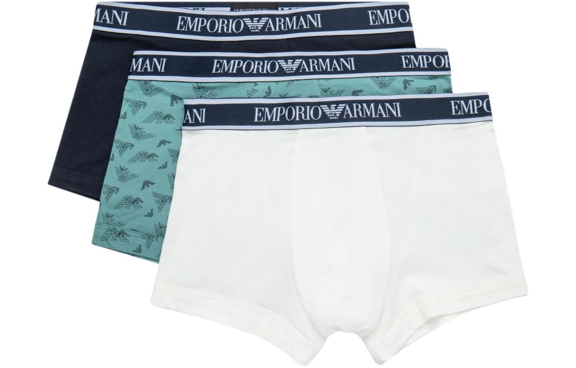 

Нижнее белье мужское 3 шт EMPORIO ARMANI, 3 шт (Белый+Зеленый+Темно-синий)