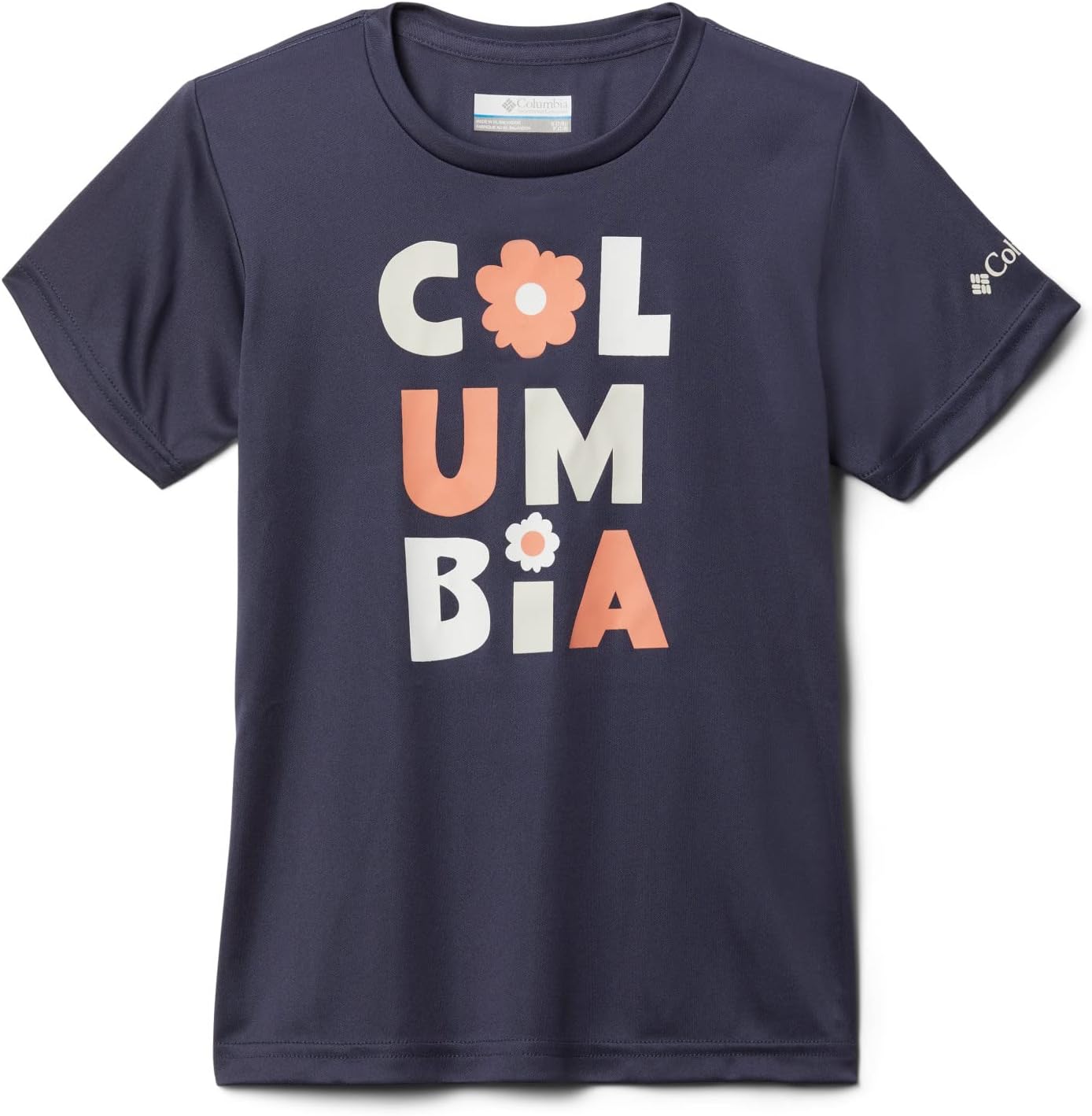 

Футболка Columbia Girls' Mirror Creek с коротким рукавом и принтом, Nocturnal Flowery Type