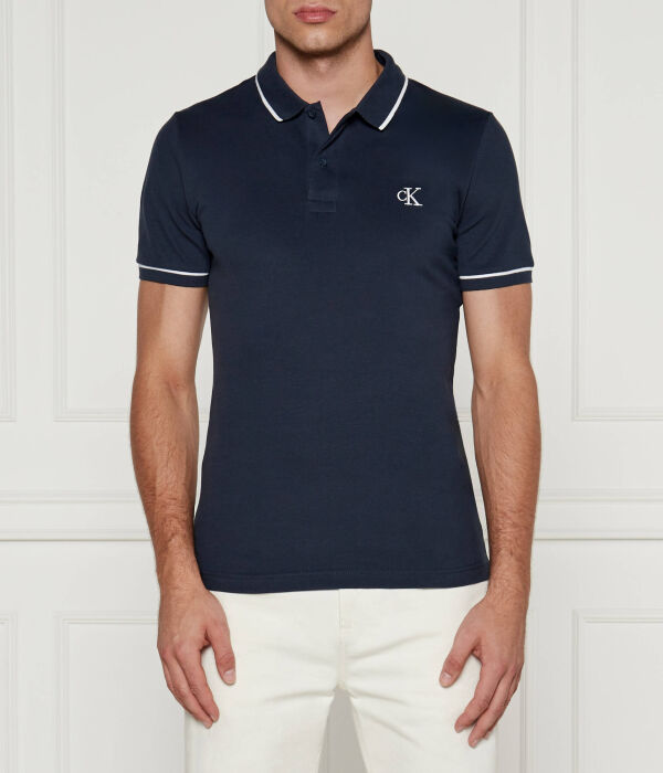 

Рубашка поло Slim fit Calvin Klein Jeans, синий