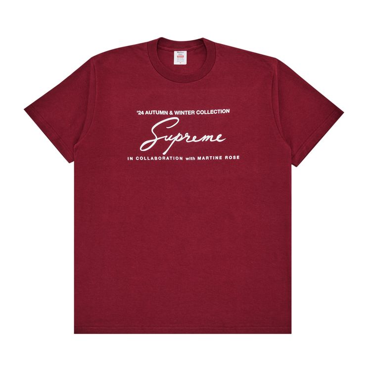 

Футболка Supreme x Martine Rose Tee Cardinal, красный