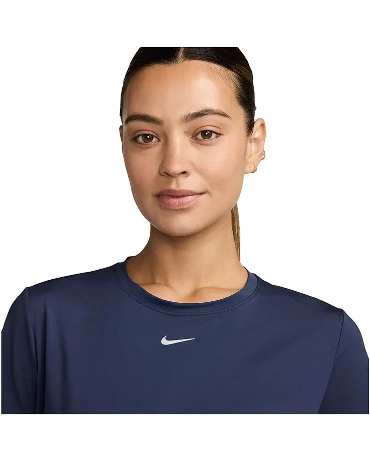 Топ Nike One Classic Dri-FIT Short-Sleeve Top, Midnight Navy — фото 3