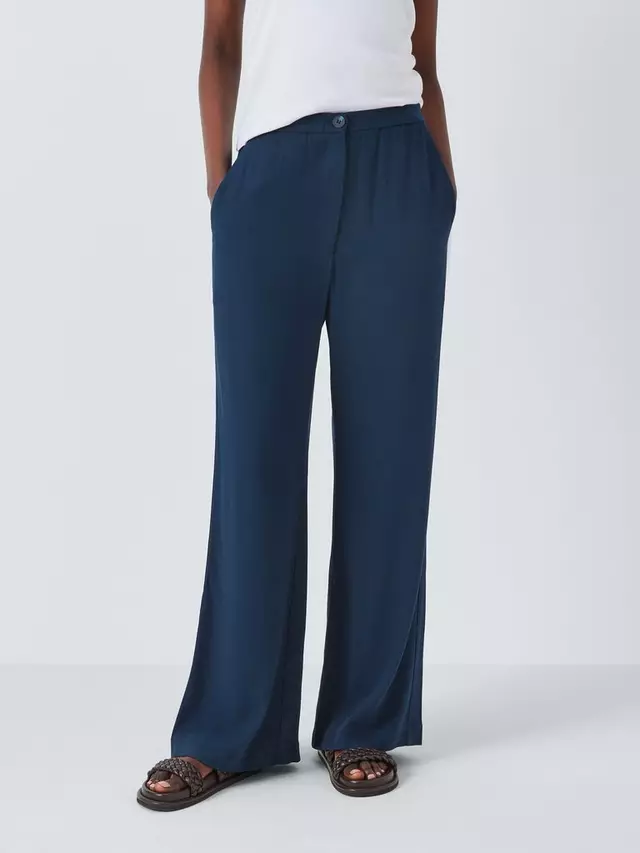 

Брюки John Lewis Viscose Crepe Wide Leg, темно-синий
