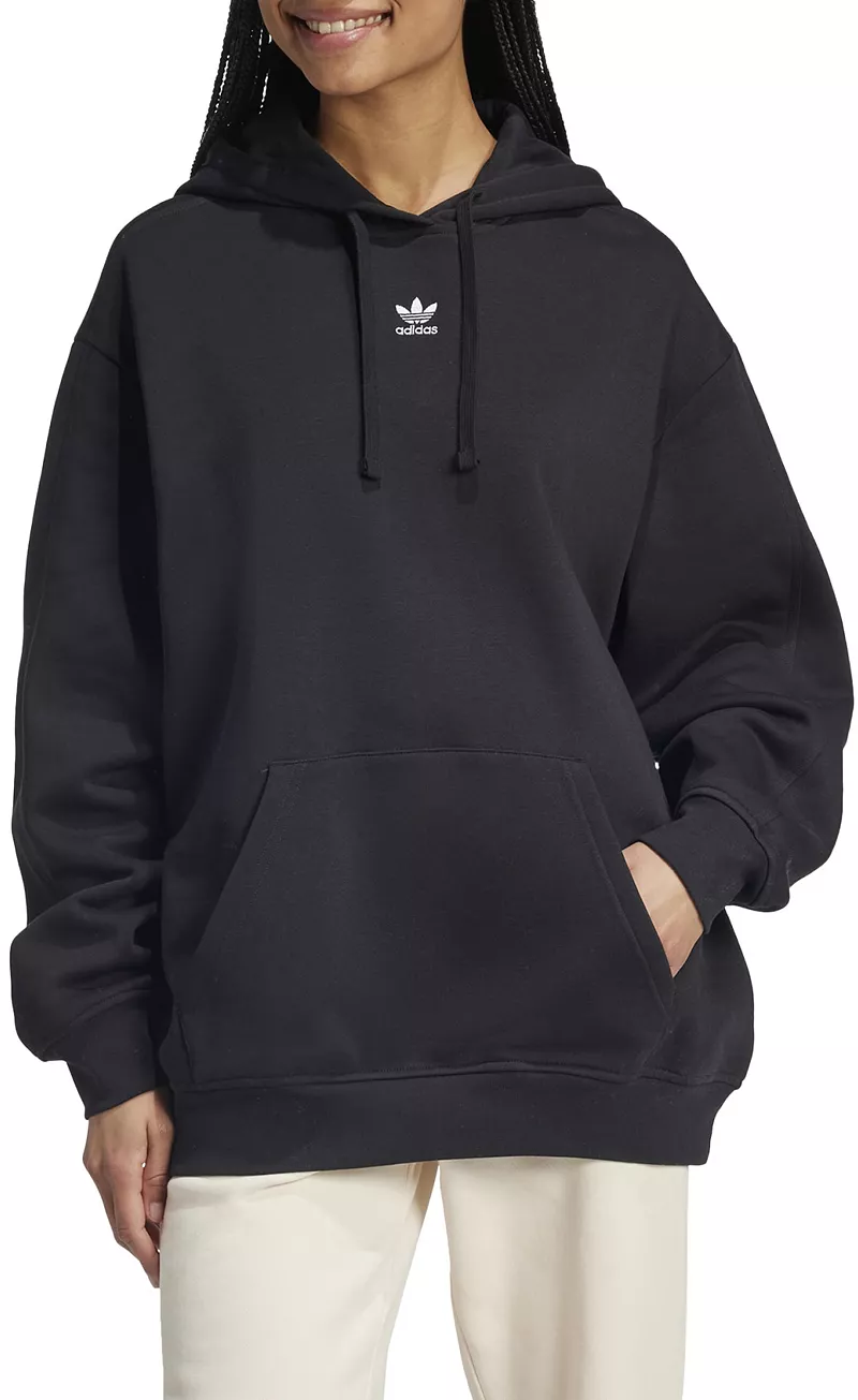

Женская толстовка оверсайз из флиса Adidas Originals Essentials, черный