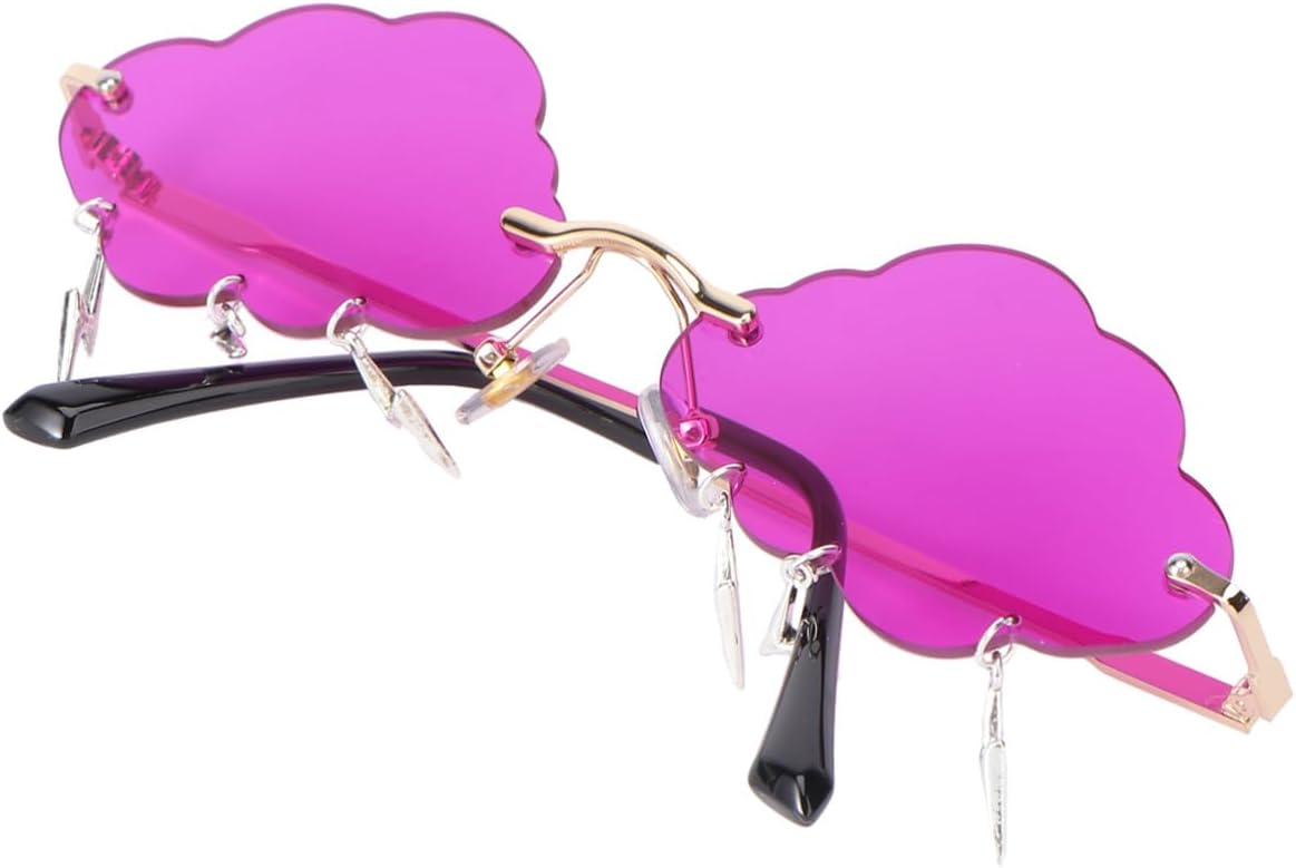 

Солнцезащитные очки без оправы в форме облака для узкого лица. Стильные очки в уличном стиле с защитой от УФ-излучения. Уникальный безрамочный дизайн для вечеринок и повседневной носки. Модный аксессуар WATIIFUFU, Violet