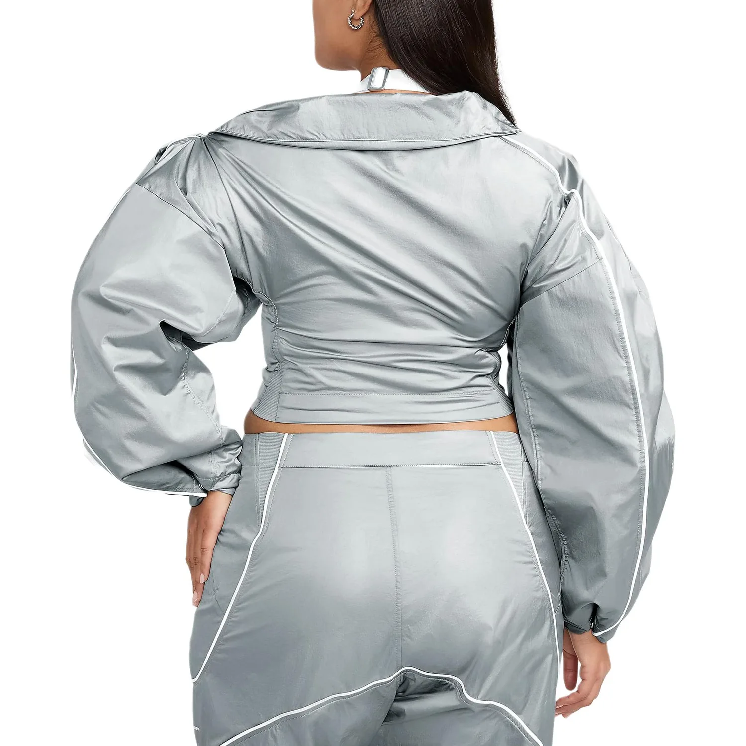 Куртка-трековка Jacquemus женская Nike, Particle Gray/White — фото 4