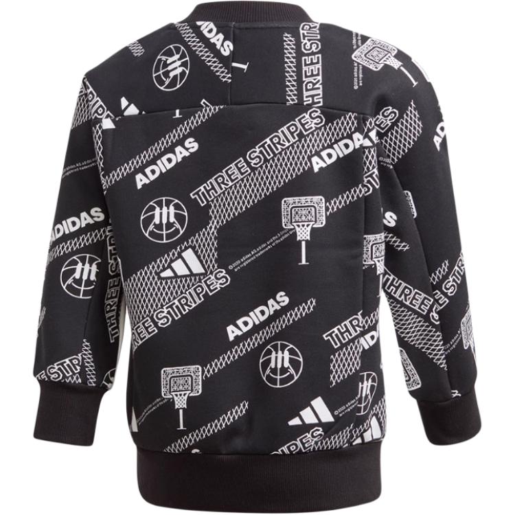 Adidas Черная толстовка для детей от 3 до 7 лет — фото 4