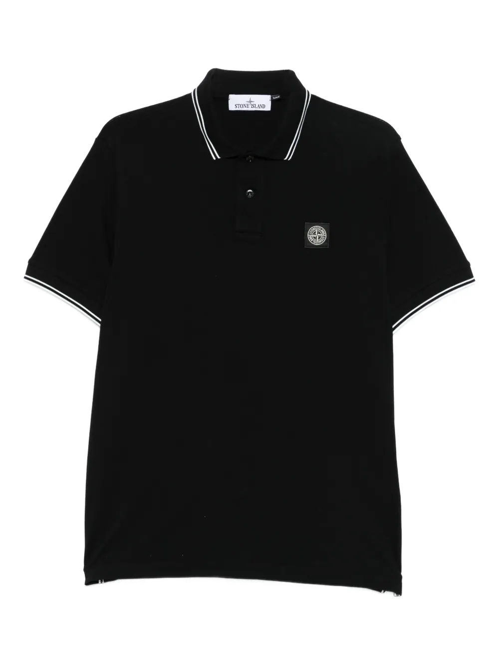 

Рубашка-поло с логотипом Stone Island, черный