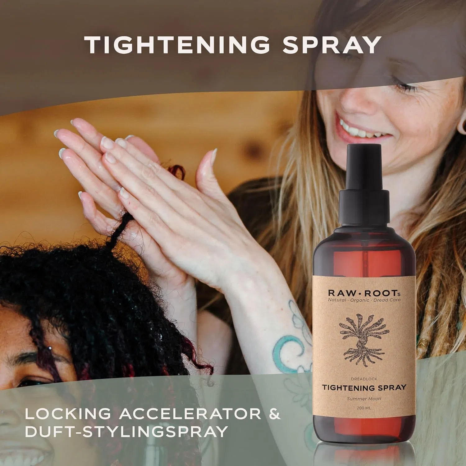 Спрей для дредлоков RAW ROOTs Dreadlock Tightening Spray «Summer Moon», 200 мл Raw Roots — фото 2
