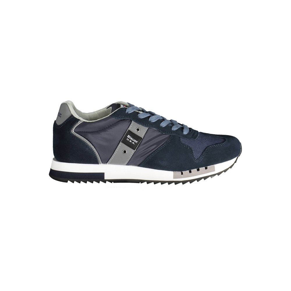

Синие кожаные мужские кроссовки Blauer