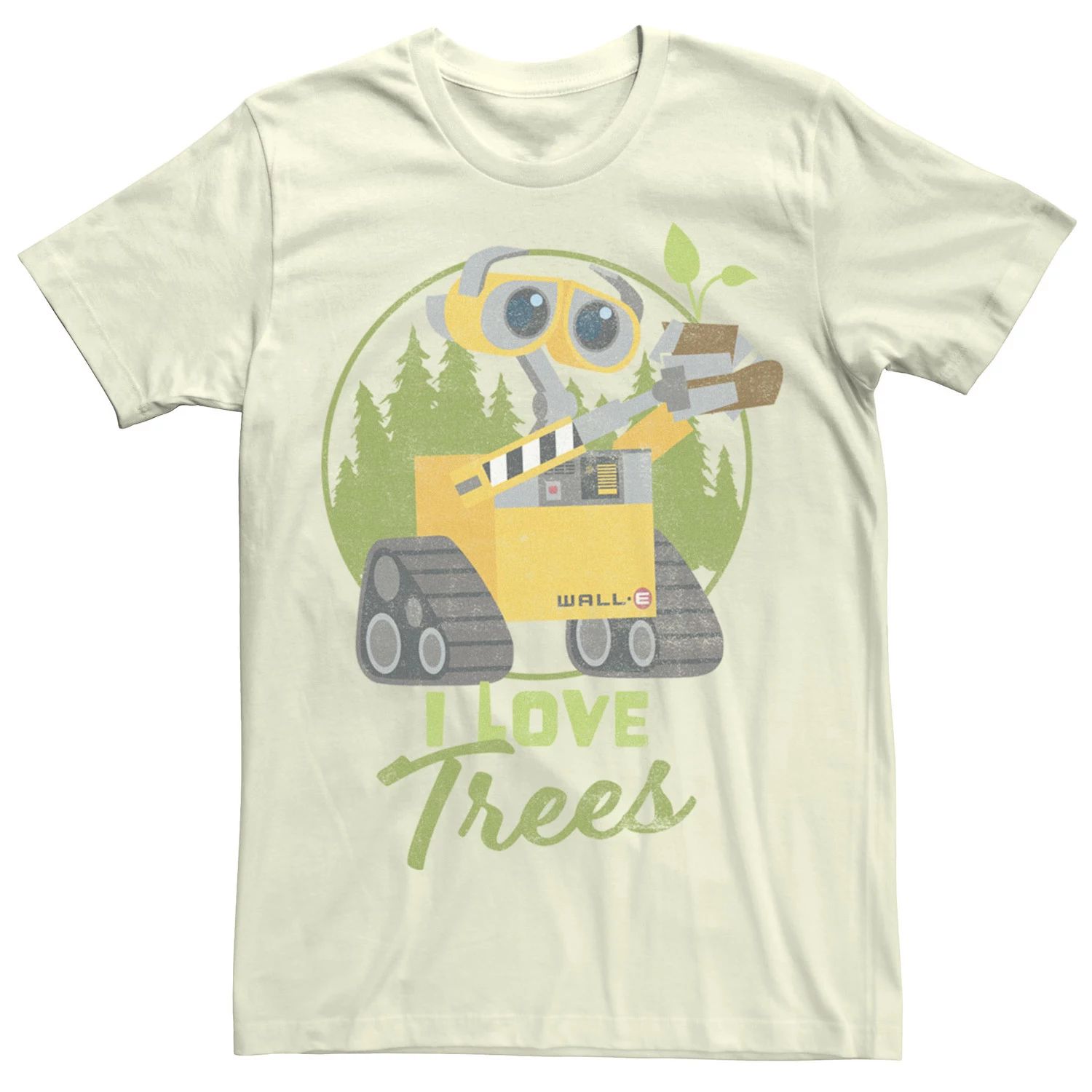 

Мужская футболка Disney Pixar Earth Day Wall-E I Love Trees Licensed Character