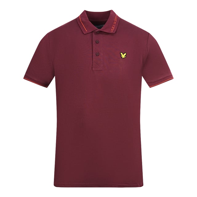 

Рубашка-Поло Battle Rust с фирменным воротником Lyle & Scott, бургундия