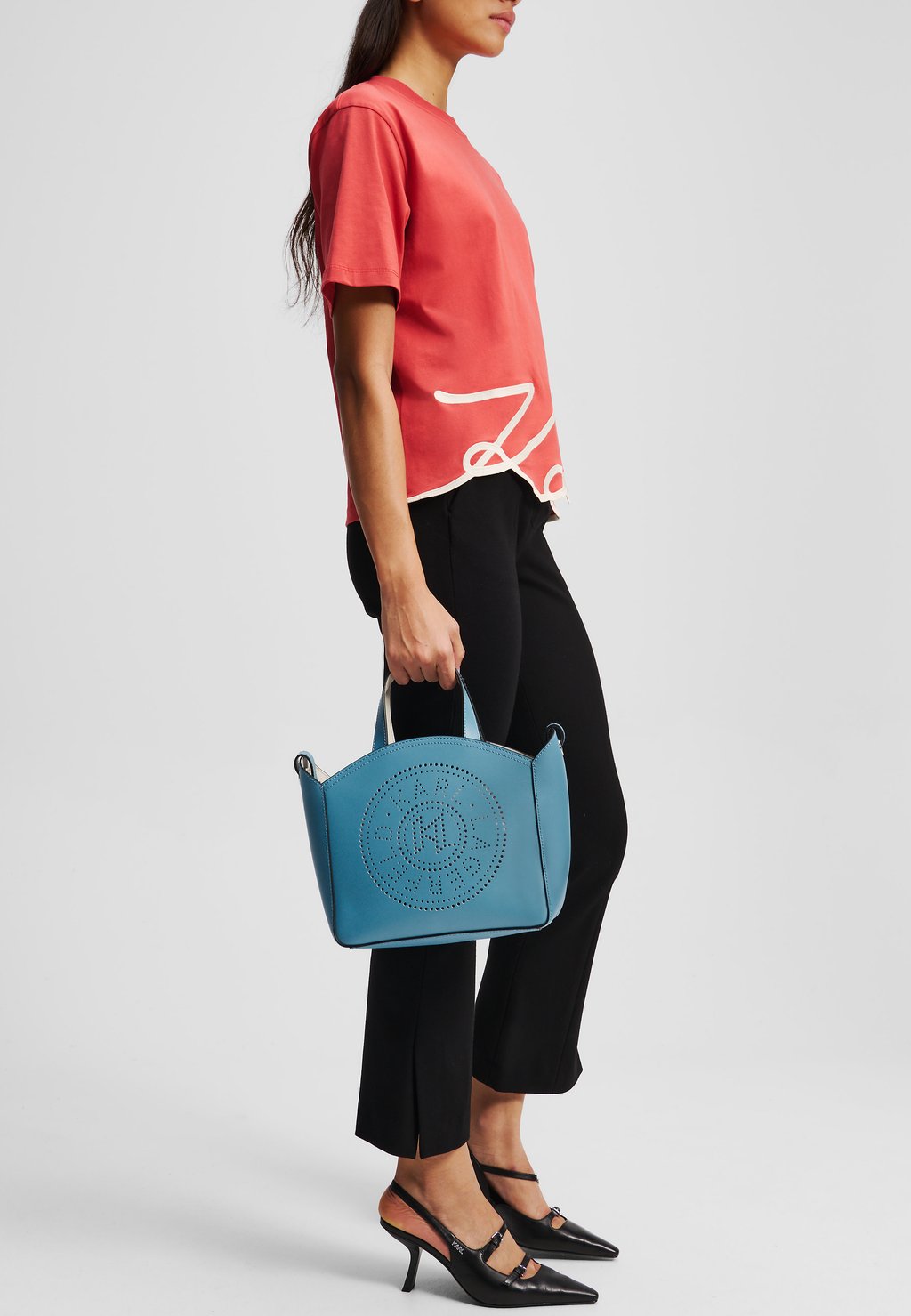 

Сумка CIRCLE TOTE PERFORATED KARL LAGERFELD, мультиколор