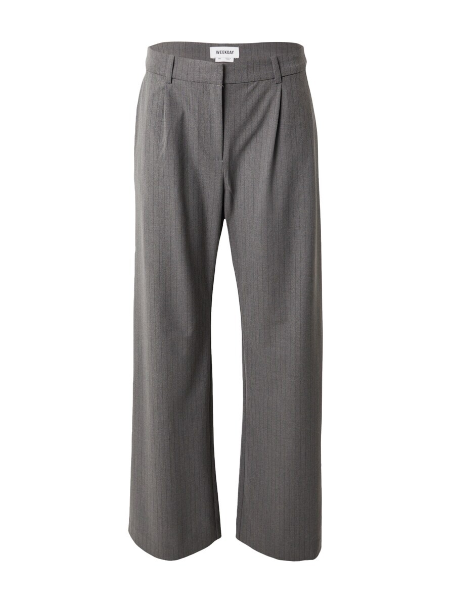 

Брюки со складками спереди WEEKDAY Loose fit Pleat-Front Pants, темно-серый
