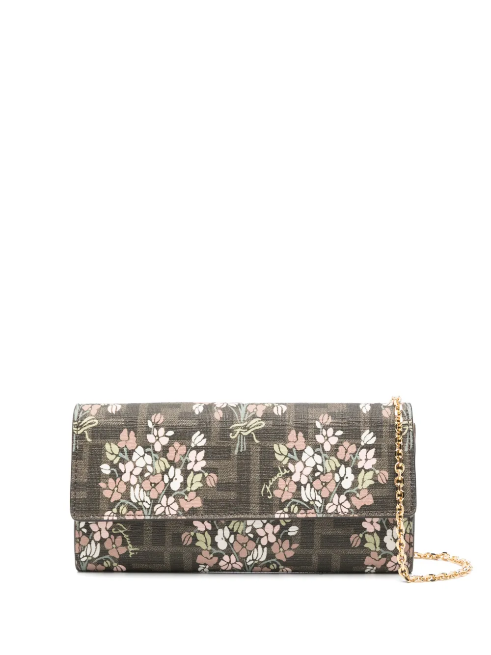 

Клатч Roma Continental FENDI, коричневый