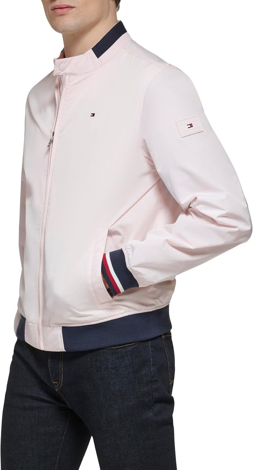 

Легкая мужская куртка-бомбер Tommy Hilfiger Varsity Rib Knit, Pastel Pink