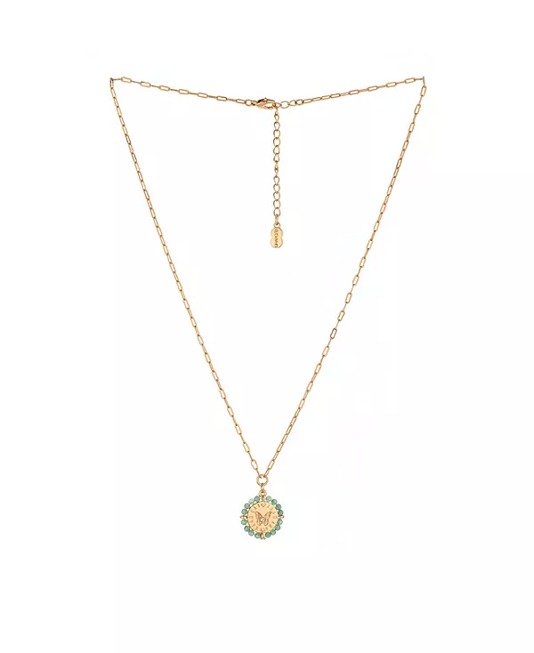 

Ожерелье с подвеской из каменных бусин Charged, aventurine